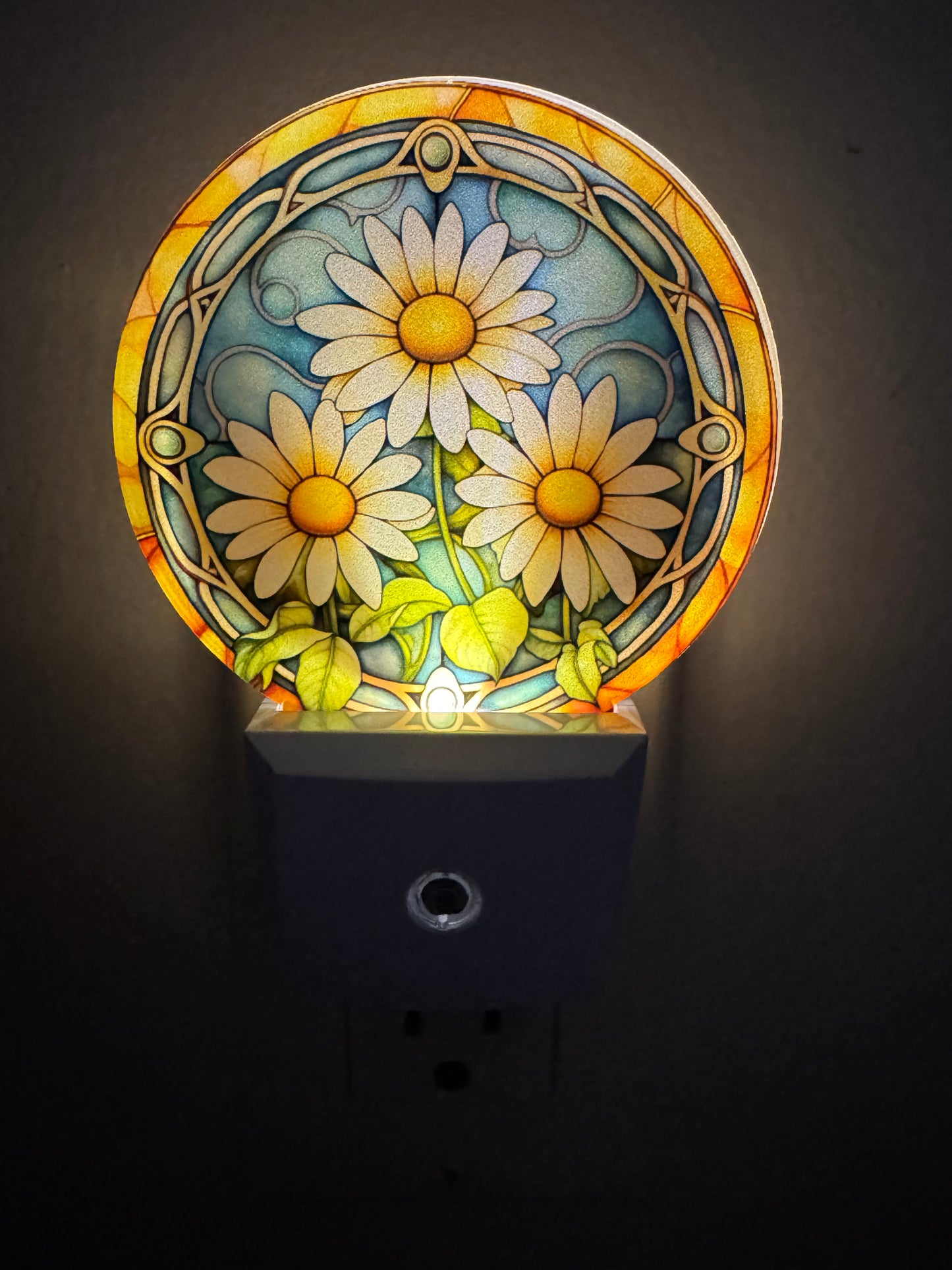 Night Light -- UV Printed -- Daisies 3