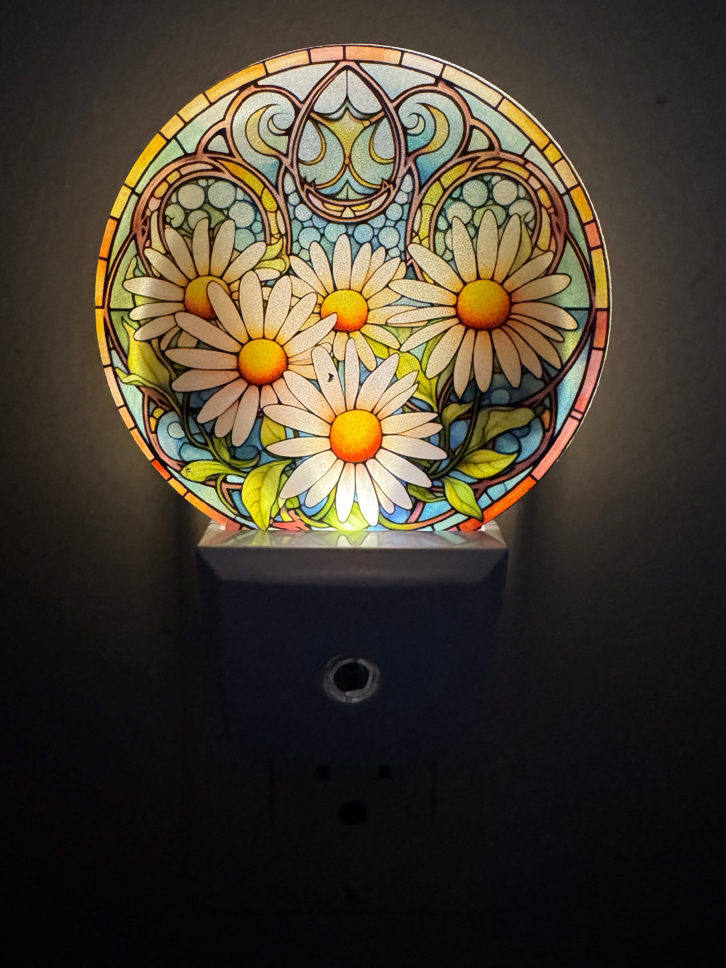 Night Light -- UV Printed -- Daisies 4