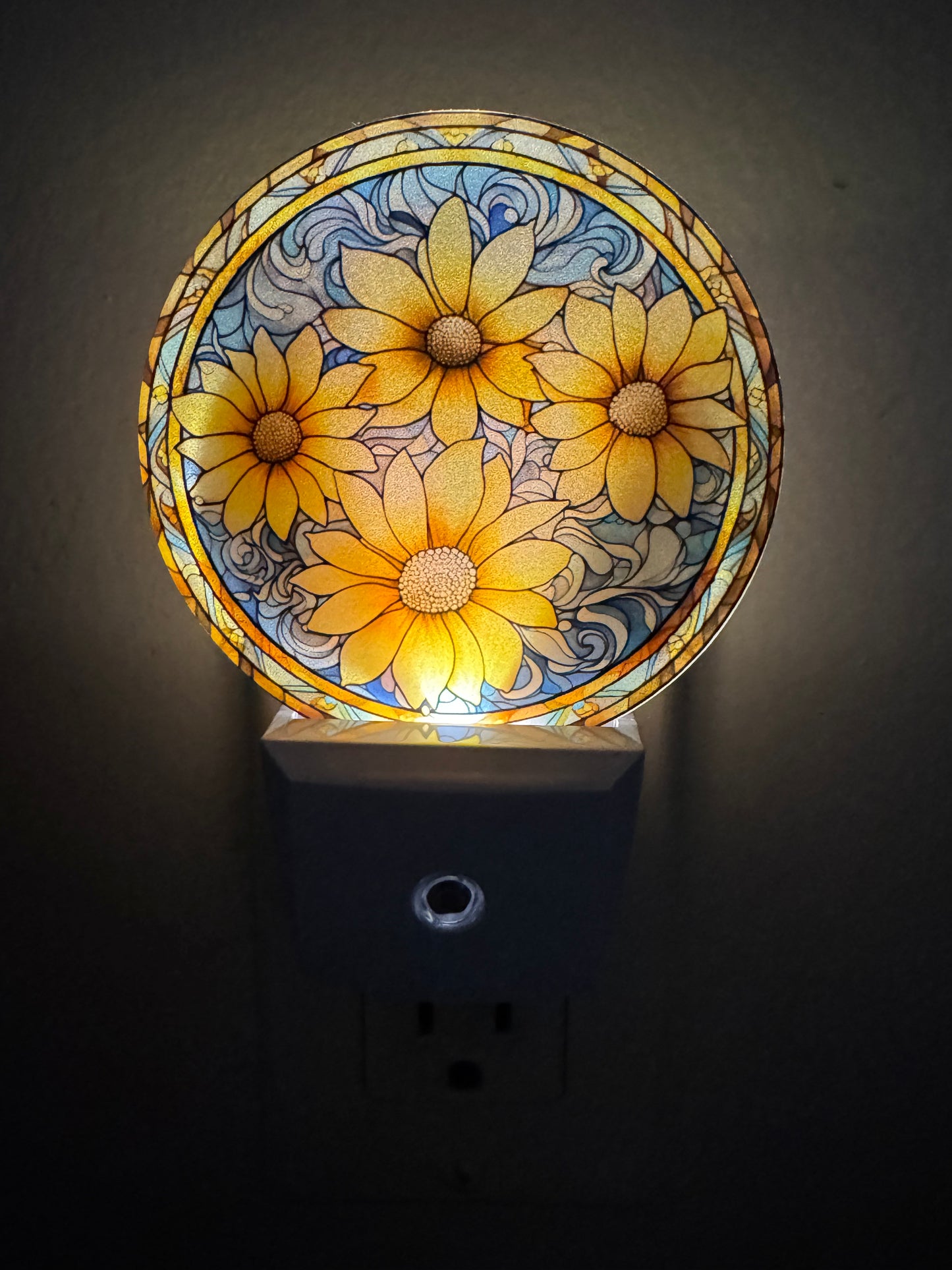 Night Light -- UV Printed -- Daisies 5
