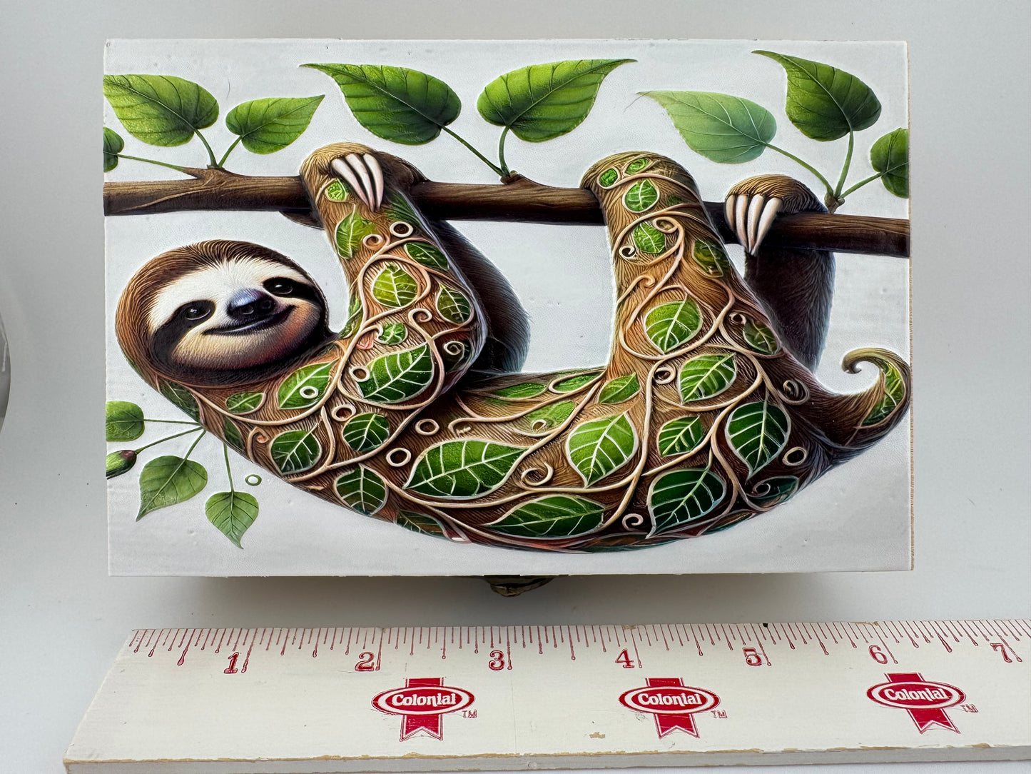 Box Wooden -- UV Printed -- Sloth