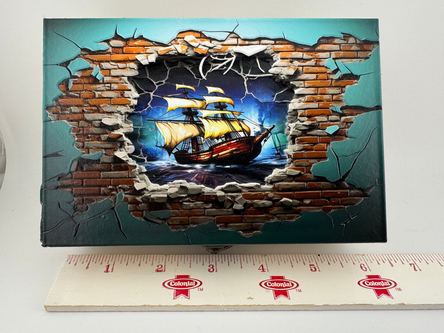 Box Wooden -- UV Printed -- Pirate Ship