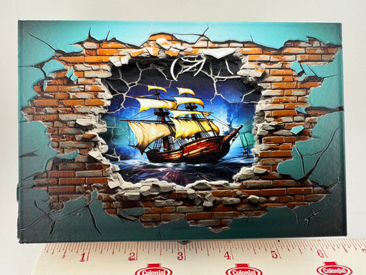 Box Wooden -- UV Printed -- Pirate Ship