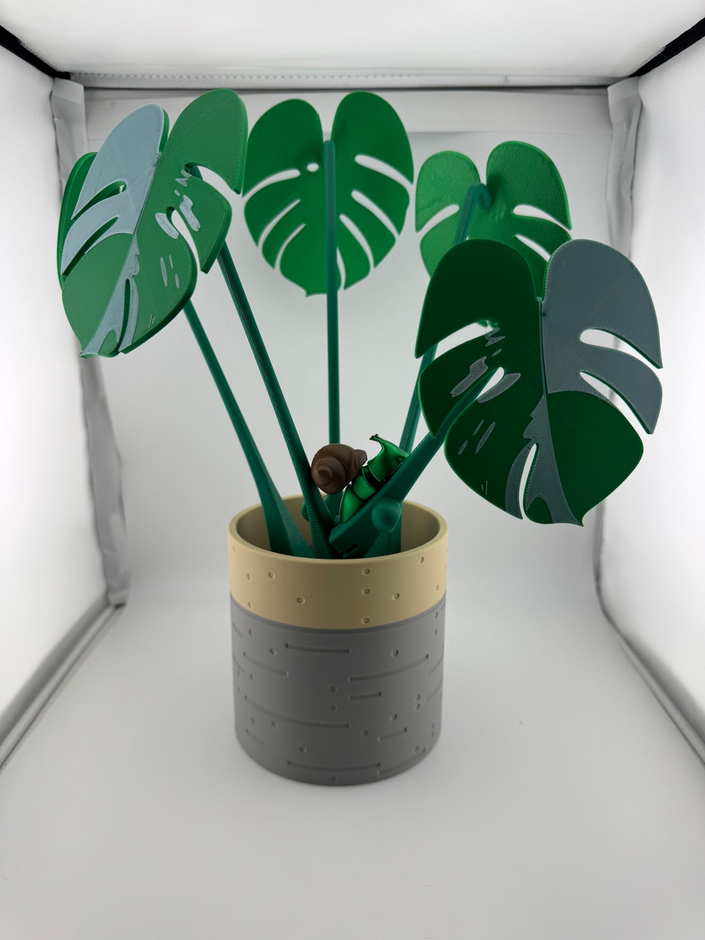 Coaster -- 3D Printed -- Monstera Coaster Set