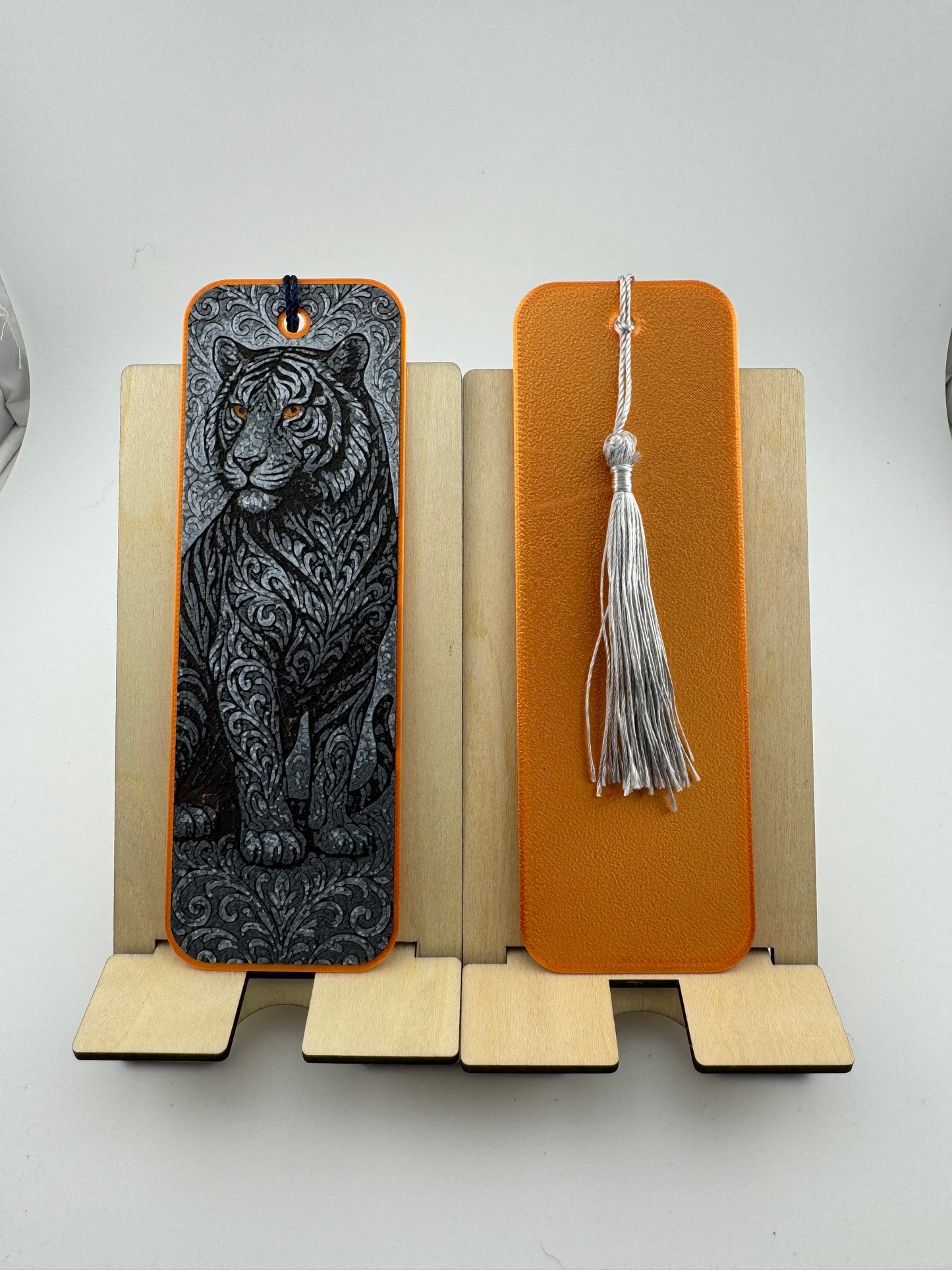 Bookmark -- 3D Printed -- Ornamental Tiger