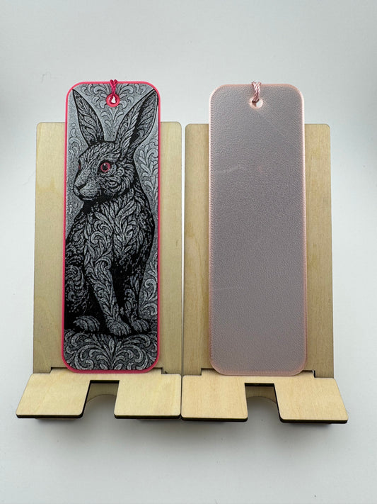 Bookmark -- 3D Printed -- Ornamental Rabbit