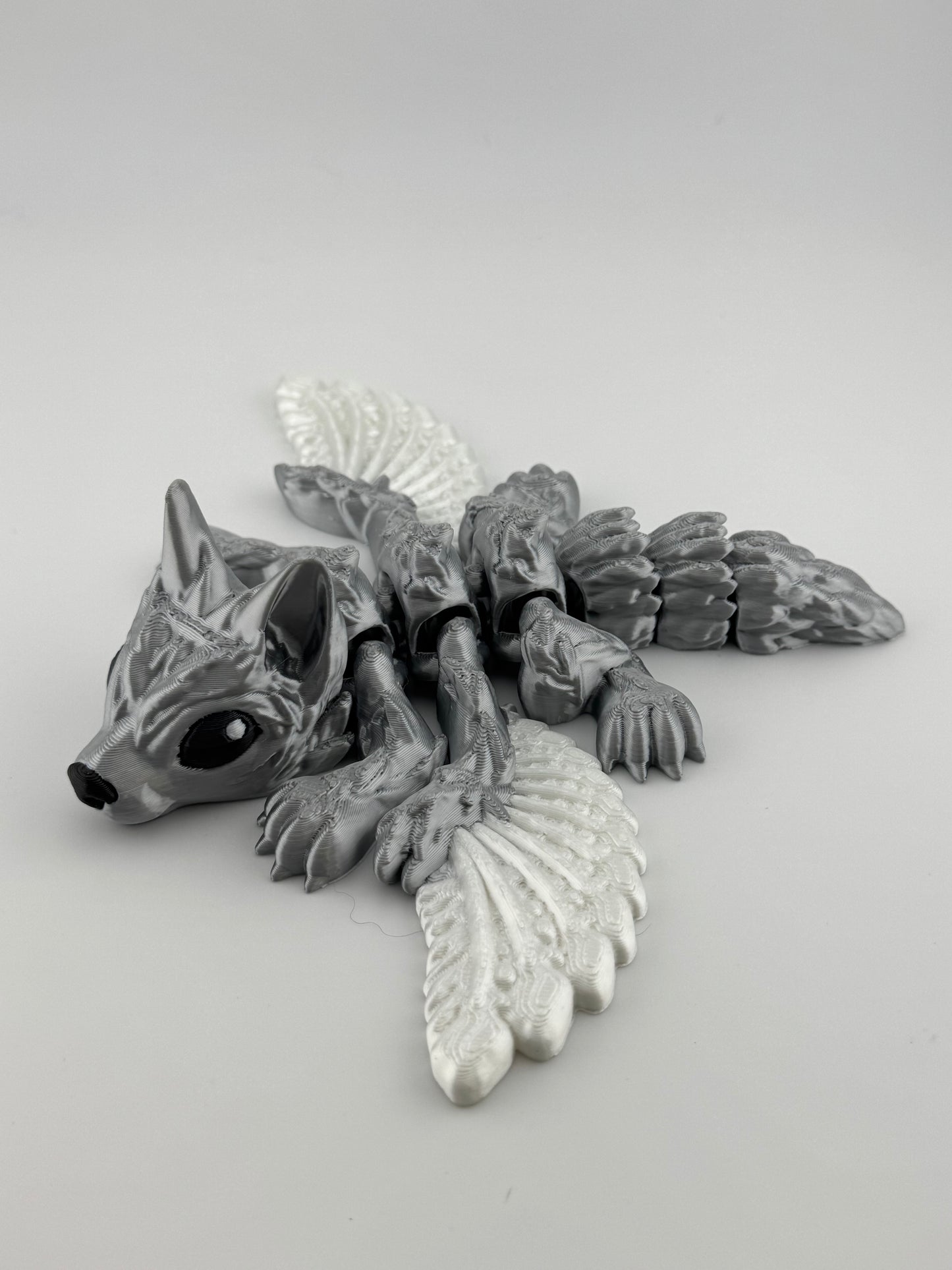 Wolf -- 3D Printed -- Tiny Winged Wolf