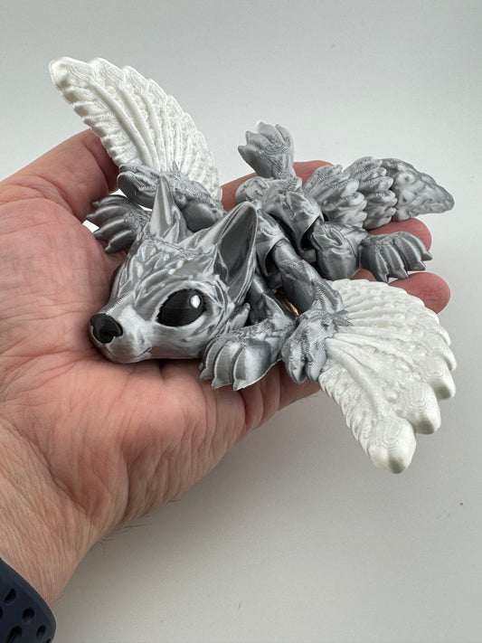 Wolf -- 3D Printed -- Tiny Winged Wolf