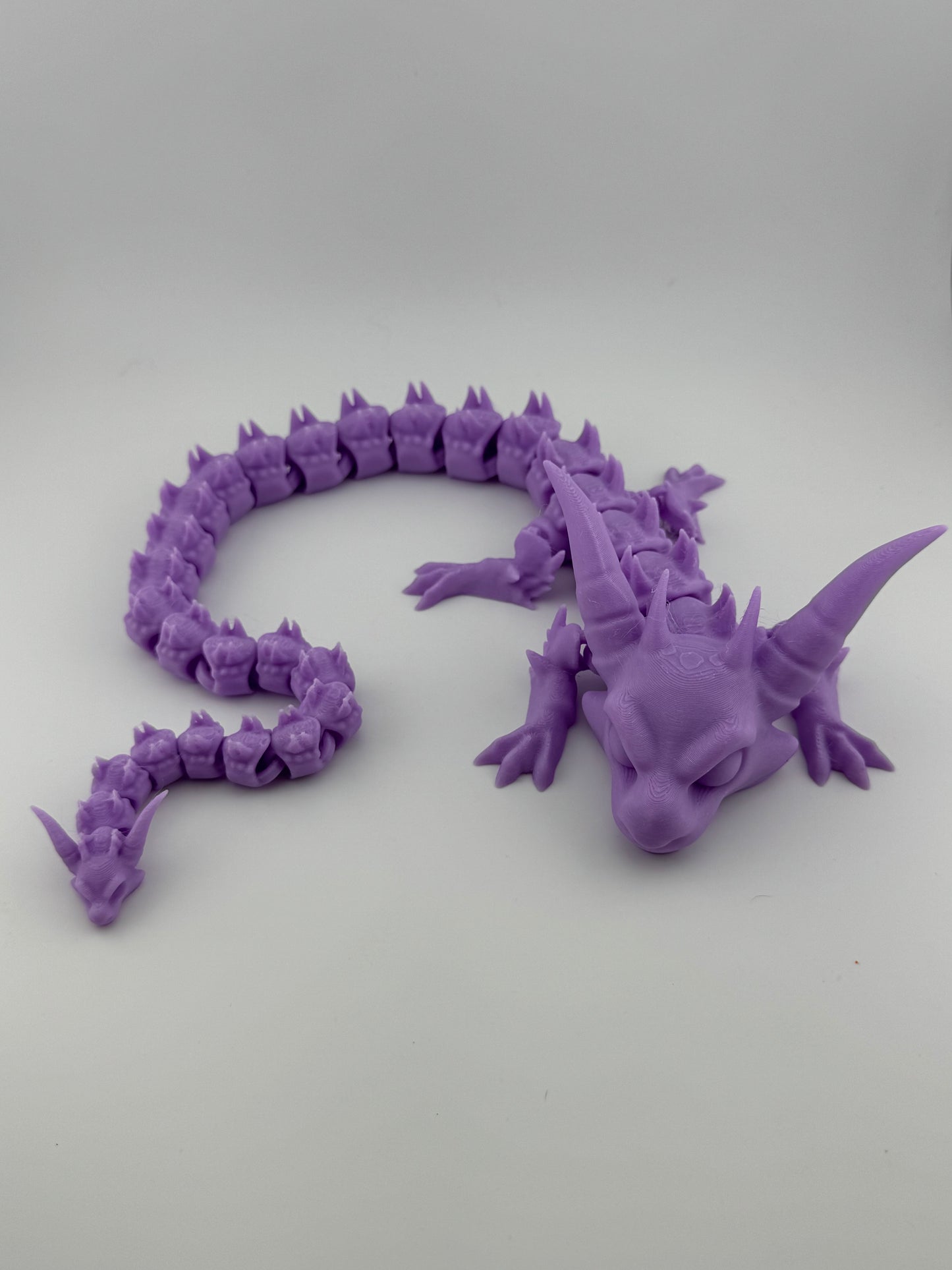 Dragon -- 3D Printed -- Pyrrhus Purple Glow-in-the-Dark