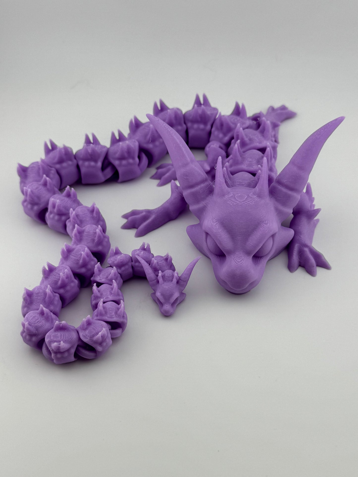 Dragon -- 3D Printed -- Pyrrhus Purple Glow-in-the-Dark