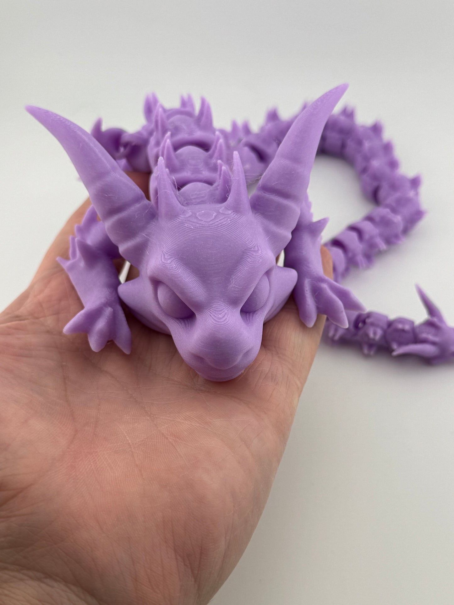Dragon -- 3D Printed -- Pyrrhus Purple Glow-in-the-Dark