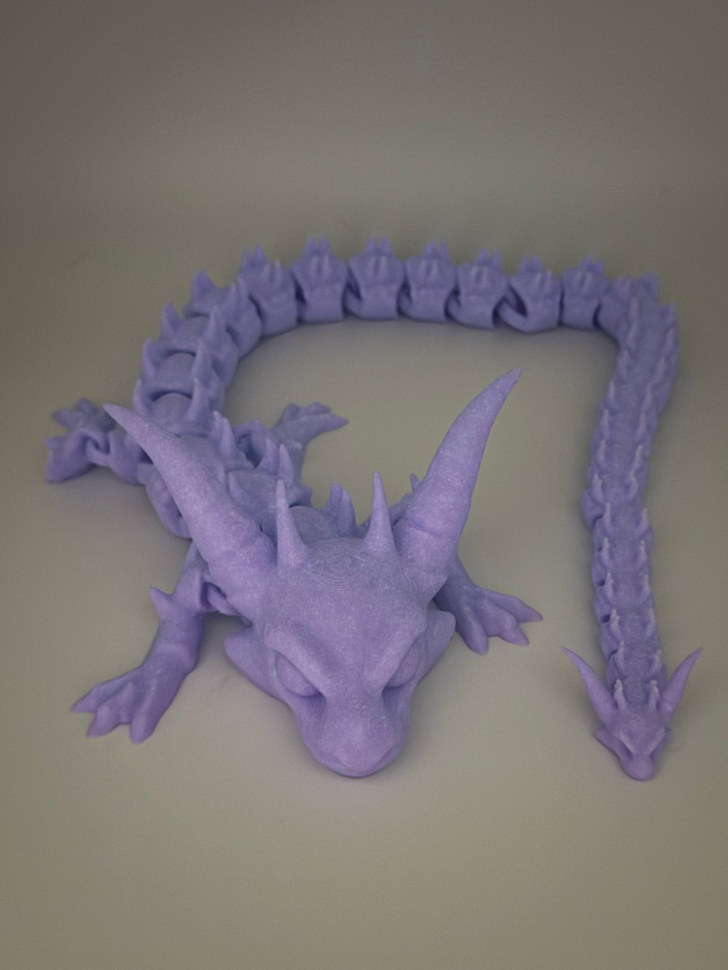 Dragon -- 3D Printed -- Pyrrhus Purple Glow-in-the-Dark