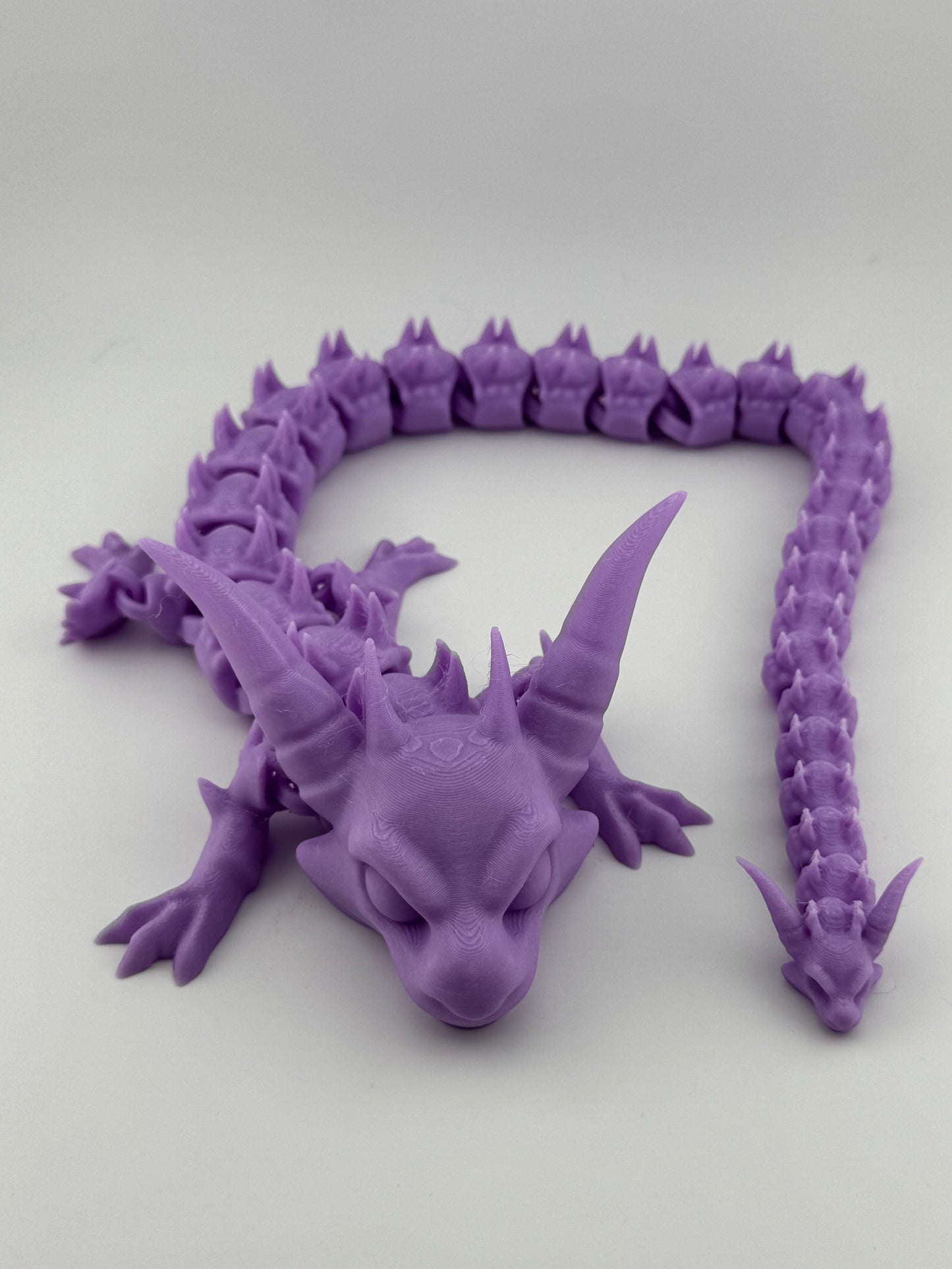 Dragon -- 3D Printed -- Pyrrhus Purple Glow-in-the-Dark