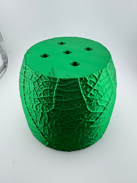 Flower Pot -- 3D Printed -- Leaf Texture Plant Pot