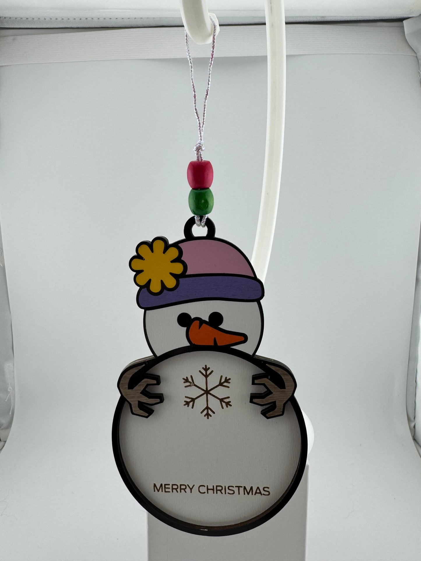 Ornament -- Laser -- Wooden -- Personalized -- Christmas Characters Snowgirl