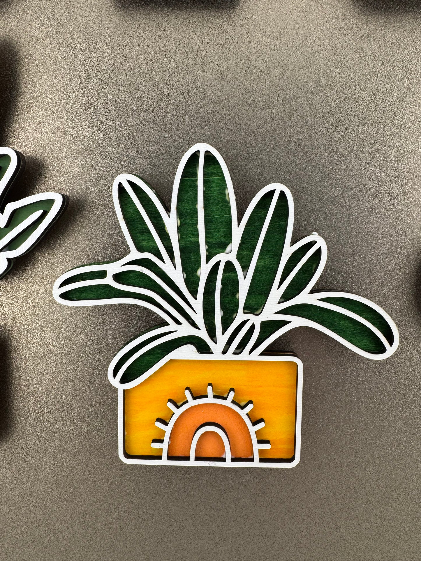 Magnet -- Laser -- Wooden -- Cactus