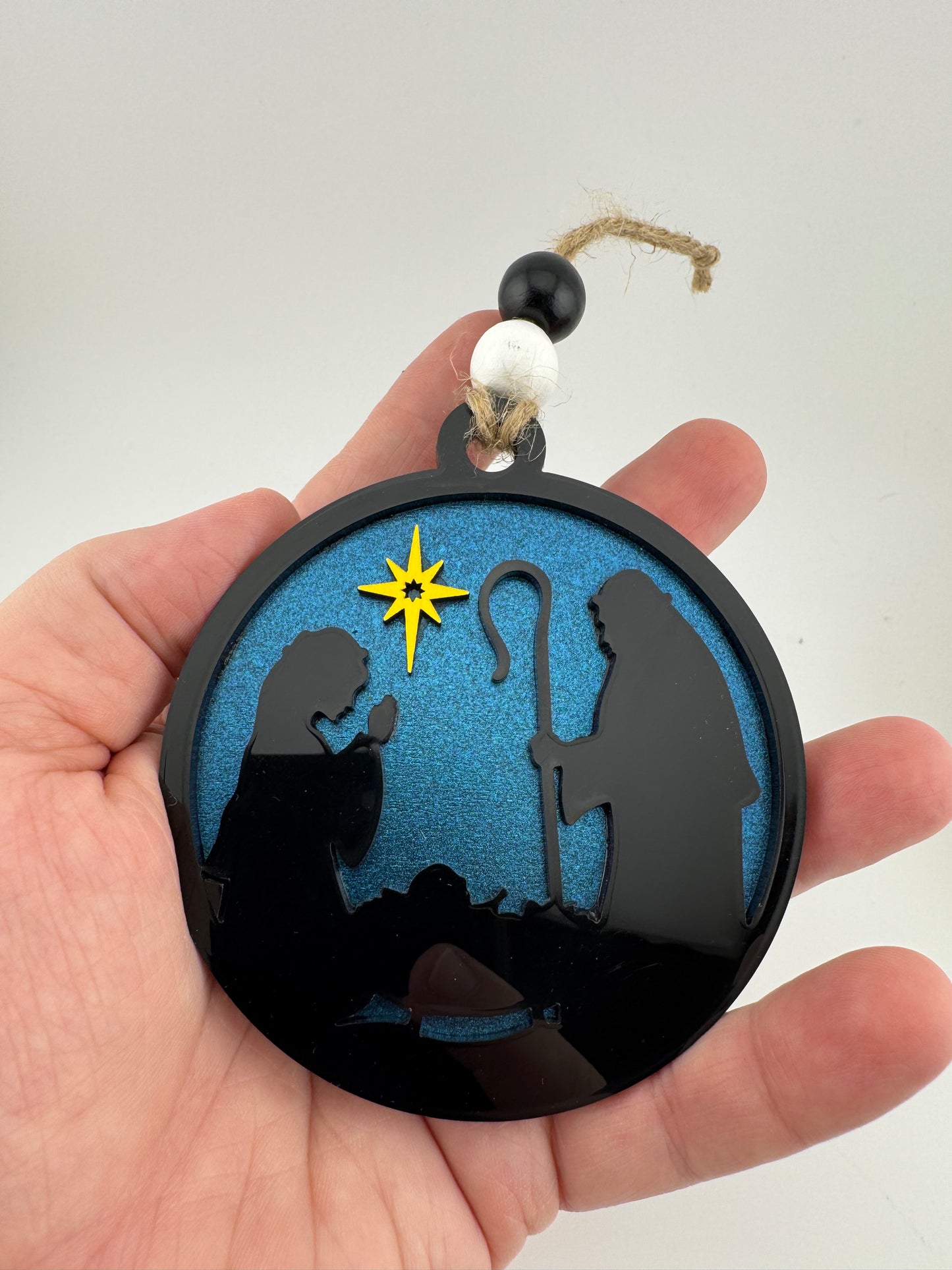 Ornament -- Laser -- Wooden/Acrylic -- Nativity