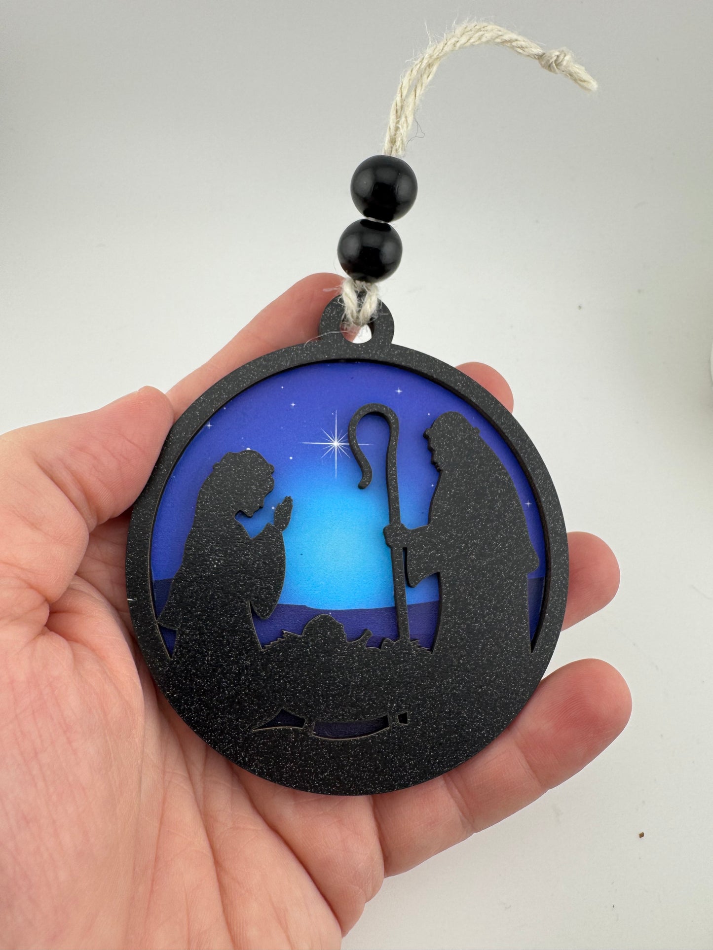 Ornament -- Laser -- Wooden/Acrylic -- Nativity