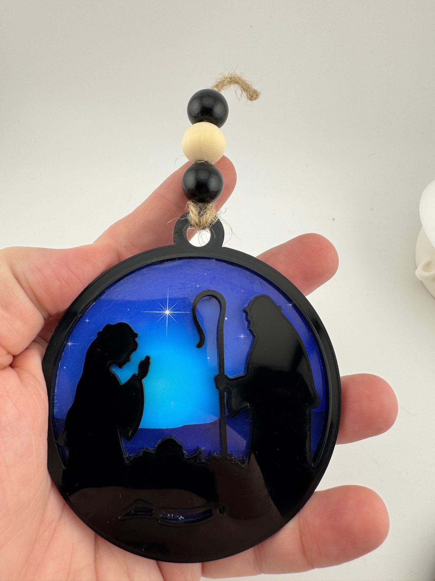Ornament -- Laser -- Wooden/Acrylic -- Nativity
