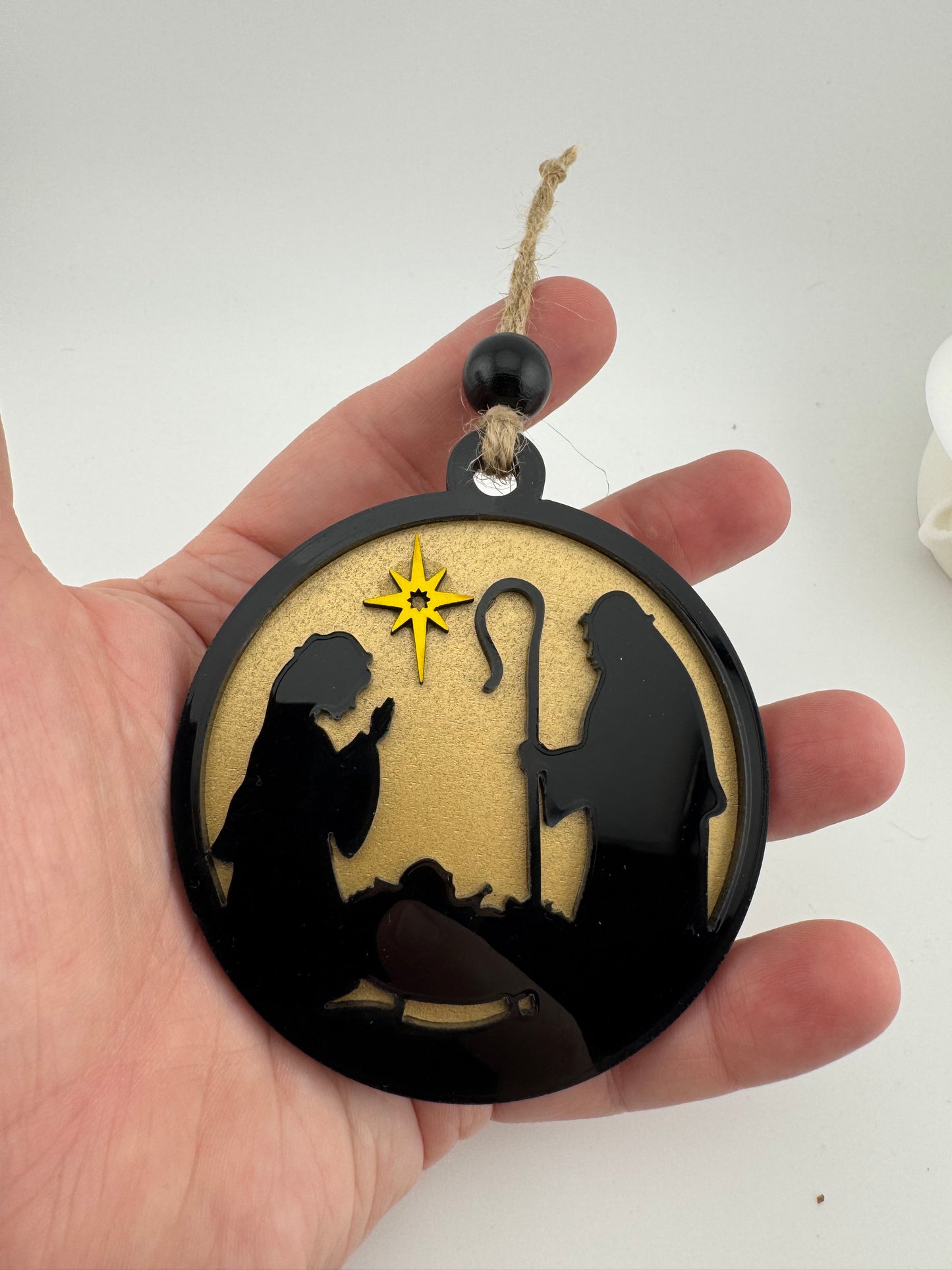 Ornament -- Laser -- Wooden/Acrylic -- Nativity