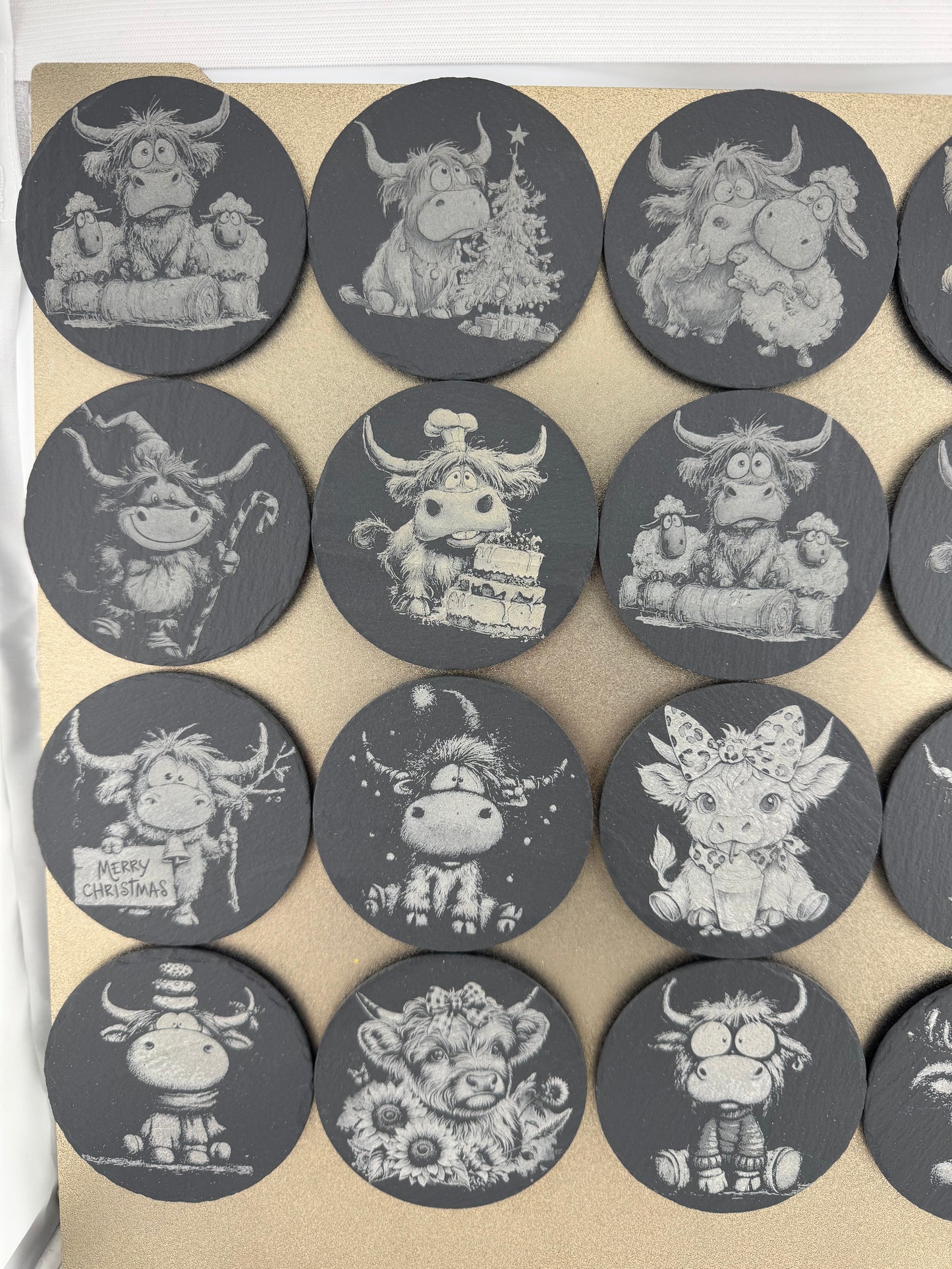 Magnet -- Laser -- Slate -- Highland Cow