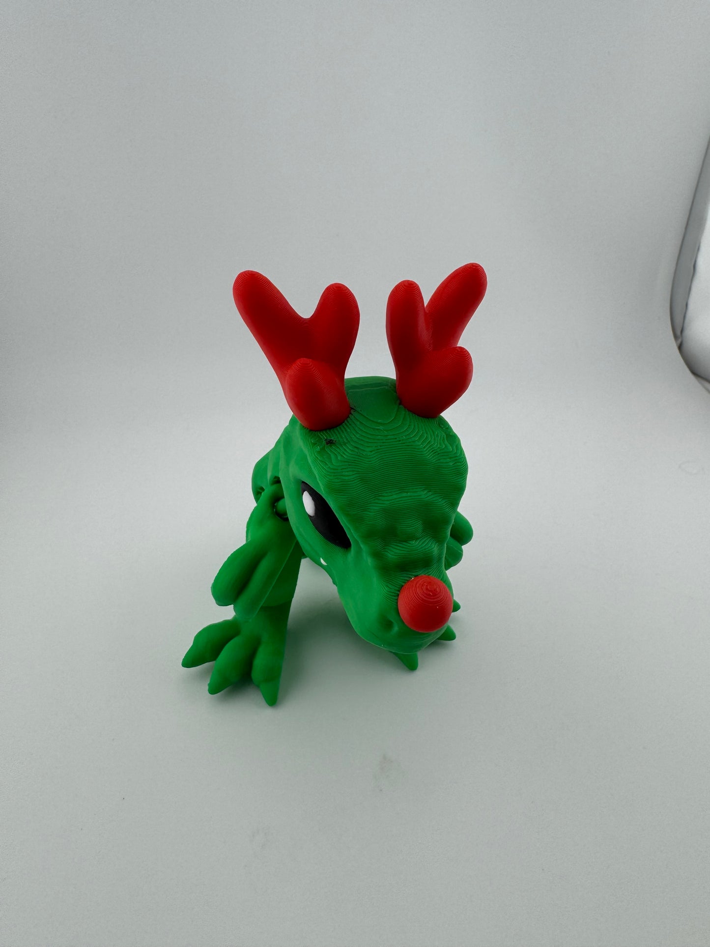 Dinosaur -- 3D Printed -- Festive T-Rex "Rudolph"
