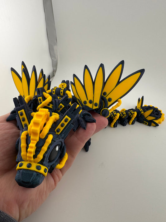 Dragon -- 3D Printed -- Steampunk With Wings